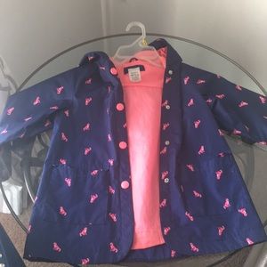 Girls’ Navy Blue and Cat Raincoat